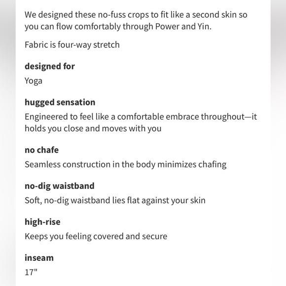 Lululemon Free To Flow Crop (17") Magnum / White - Picture 14 of 14